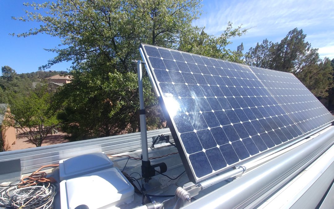 Powered-tilt Solar Panels / Wifi Repeater Antenna